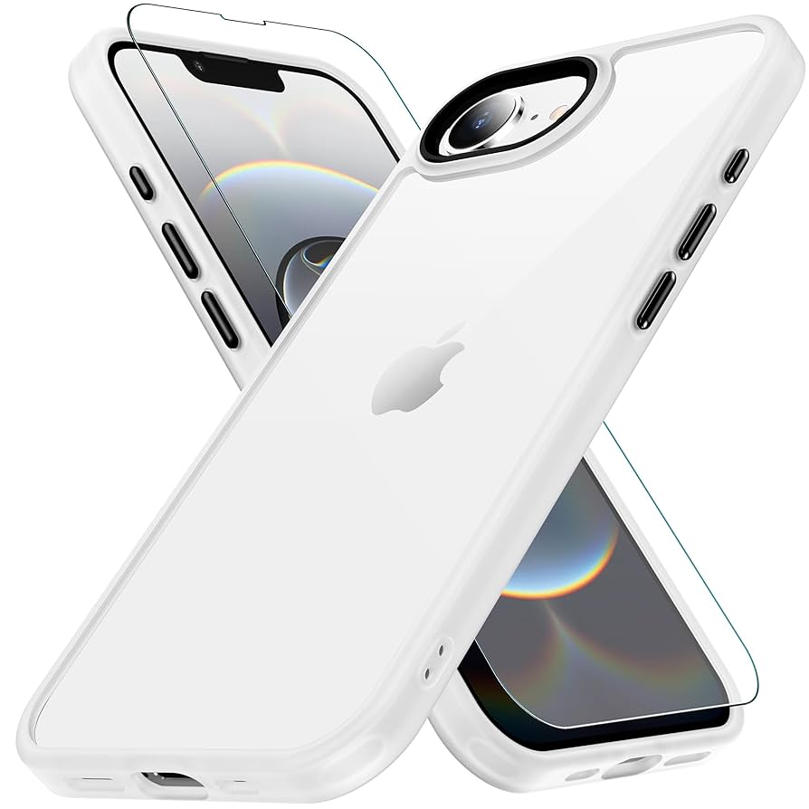 iPhone16e ホワイト　新品未使用品　SIMフリー　ケースフィルム付き Amazon.co.jp: iPhone 16e ケース ホワイト 耐衝撃 ガラス